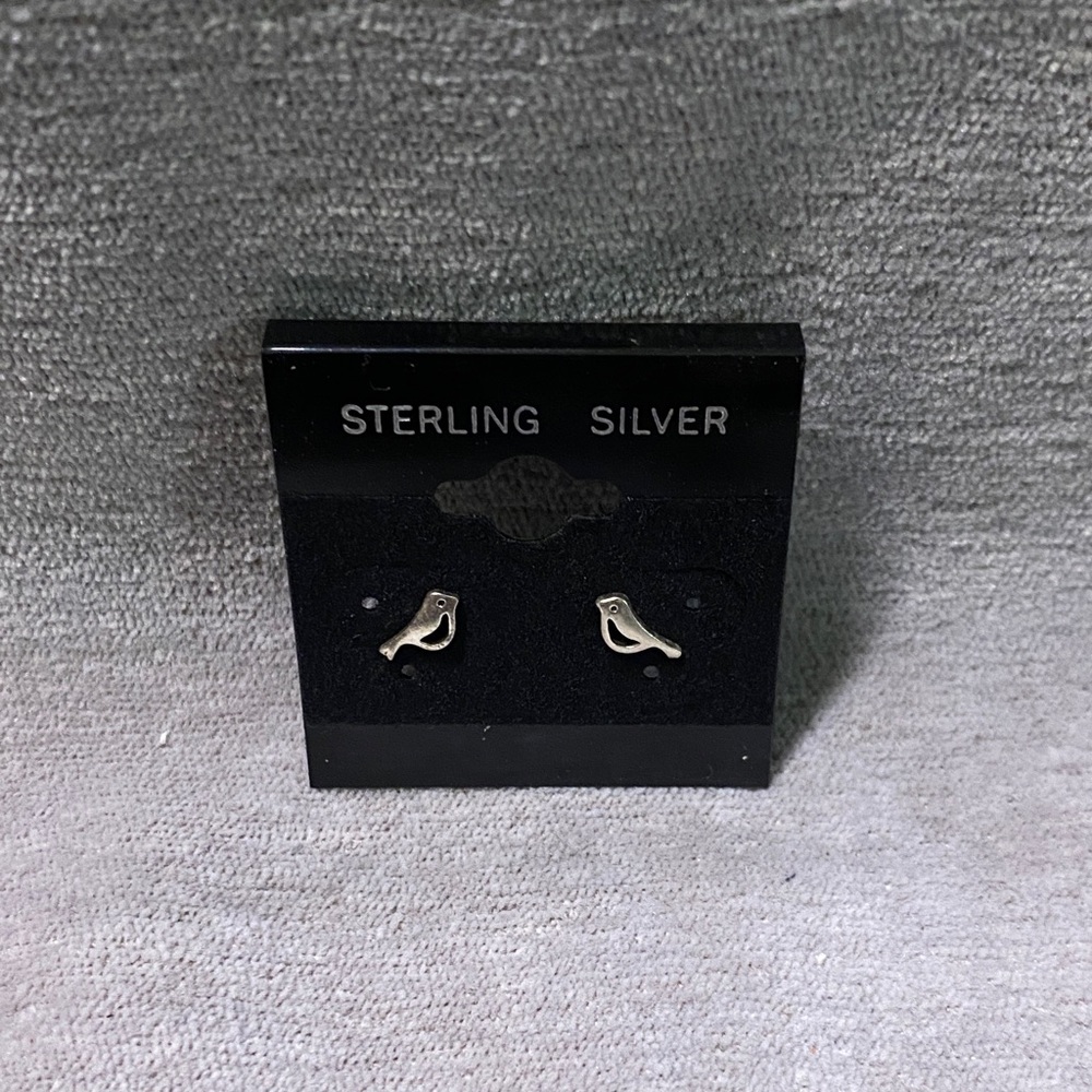 Sterling Silver Bird Earrings